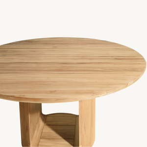 โต๊ะกลมขายดี ทำจากไม้สักคุณภาพดี ดีไซน์เรียบง่าย ทันสมัย เหมาะสำหรับใช้งานกลางแจ้ง - Product Image 5