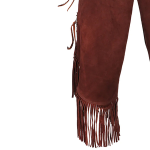 BAND BROTHERS - Chaps Vaqueros de Cuero Genuino 100% Suave y Transpirable para Hombre, de Alta Calidad, con Hebillas y Flecos Personalizables, para Equitación - Product Image 2