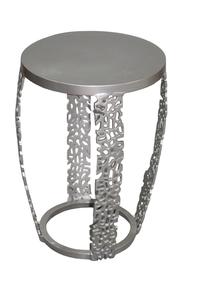 Table d'appoint carrée en aluminium, résistante à la rouille, de style traditionnel, mobilier écologique pour intérieur, hôtellerie, salons, bureaux et salles d'attente - Product Image 5