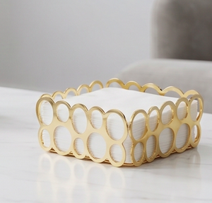 Porta Servilletas de Metal Dorado, Diseño Moderno, Perfecto para el Hogar, Cocina, Organizador Esencial, Decoración y Uso en Hoteles - Product Image 3