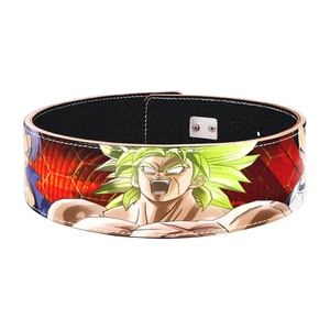 Dragon <b>Ball</b> Z Character Print Leather Waist Support Belt Adjustable Buckle Closure Unisex Fitness <b>Exercise</b> Gear - Product Image 4