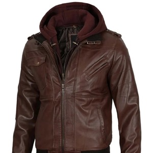 2026 New Unisex Spring Formal Motorcycle Windproof Bomber Jacket Canvas Genuine Leather Coated <b>Camouflage</b> Thin Loose Washed - Product Image 3