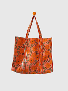 Sac fourre-tout en coton brodé bohème avec motif floral, sac de shopping pour femmes, toutes saisons, fermeture ouverte - Product Image 2