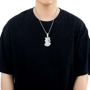 จี้โมอิสซาไนต์ทรงกลมเจียระไนแบบบริลเลียนท์ ได้รับการรับรองจาก GRA  ตัวจี้เงินแท้ 925 ชุบเงิน  สไตล์ฮิปฮอป สำหรับผู้ชาย ผู้หญิง เด็ก ของขวัญ เครื่องประดับ - Product Image 4