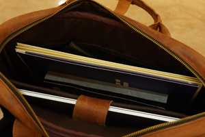 Bolsa de Piel para Portátil de la Mejor Calidad con Logotipo Personalizado, Moderna y Elegante para Hombre, Bolsas de Piel Genuina para Portátil con Logotipo Personalizado de la Mejor Calidad - Product Image 3