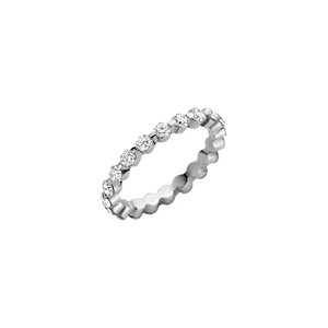 2.5mm Diamond Eternity Ring, Full Eternity Band, Lab Grown Diamond Wedding Band, Gold Stackable Ring, Minimalist <b>Bridal</b> Jewelry - Product Image 4
