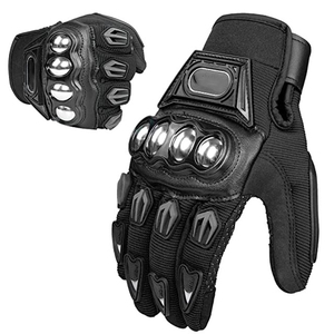 Gants de moto chauds pour l'hiver, gants de vélo respirants en cuir, gants de moto perforés - Product Image 2