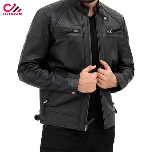 Vestes en cuir pour hommes, service OEM 2026, couleur noire, veste en cuir pour hommes à manches longues, veste en cuir pour hommes - Product Image 1