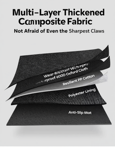 Housse de siège arrière de voiture imperméable et résistante aux rayures, matelassée, avec sangle de sécurité - Product Image 4