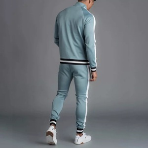 100% Polyester Men Zipper Tracksuit for Men Side <b>Strips</b> Fashion Sportswear Street Wear - Product Image 2