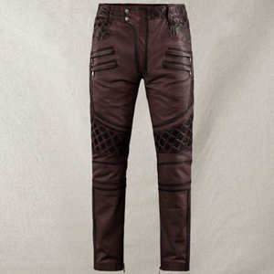 Unique Design Cheap Price <b>Men</b> <b>Leather</b> <b>Pant</b> Mid Waist Waterproof Eco-Friendly Customized Design High Quality Adults Size - Product Image 1