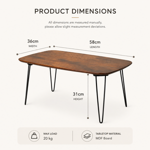 Modern Folding Bed Tray Table Portable <b>Lap</b> <b>Desk</b> Wooden Coffee Table for Bed and Sofa - Product Image 2