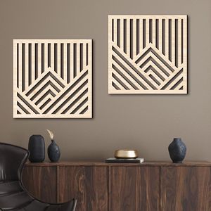 Decoración de Pared de Madera MDF, Decoración de Interiores para Apartamentos con Elegantes Letreros de Madera para Pared - Product Image 6