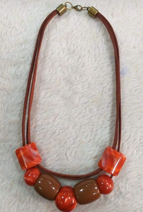 Collar de moda cristiano con cadena de cuentas de resina multicapa Gloss Crafts, diseño de eslabones coloridos, chapado personalizado para mujer - Product Image 5