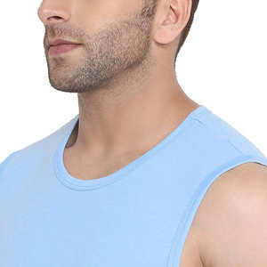 Camiseta sin mangas personalizada para hombre, cuello redondo, chaleco liso, camiseta básica sin mangas, camiseta sin mangas informal de algodón para hombre, ropa cómoda para el verano - Product Image 2