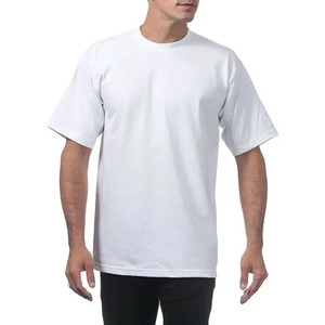 T-shirt blanc à manches courtes pour homme, coupe classique, col rond, style décontracté, tissu jersey tricoté, 100% coton, couleur unie, design simple - Product Image 4