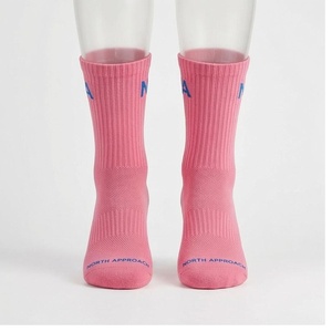 Chaussettes de course respirantes North Approach Pink Crew pour adultes, saison estivale - Product Image 1