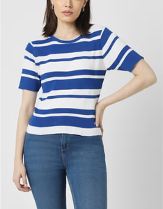 Camiseta de algodón informal para mujer Camiseta de manga corta ligera y suave para el trabajo de verano o el uso diario en el hogar - Product Image 1