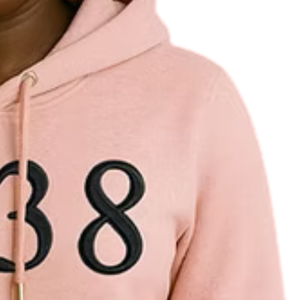 Sudadera con Capucha Bordada en 3D Color Rosa para Mujer, Sudadera Informal de Manga Larga, Prenda Cómoda para el Día a Día - Product Image 3