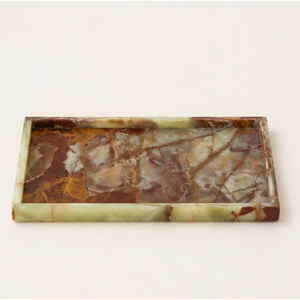 Bandeja de Servir Rectangular de Mármol Verde Ónix Natural de Lujo, Plato de Piedra Pulida para Mesa de Centro y Decoración de Baños de Hotel - Product Image 3