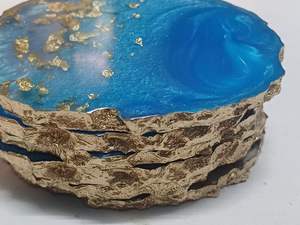 Posavasos de Resina Premium, Juego de Posavasos de Resina para Té y Café, Posavasos Ovalados, Accesorios de Mesa - Product Image 4