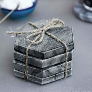 Durable Eco-Friendly Marble <b>Drink</b> <b>Coasters</b> Washable Dining Mats & Pads - Product Image 3