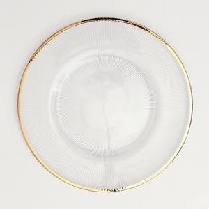Assiettes de présentation de luxe transparentes or et argent pour occasions festives – Vente en gros - Product Image 4