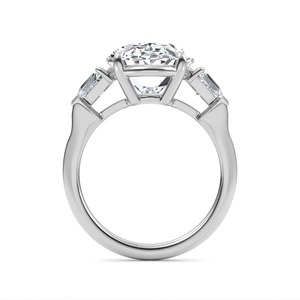 Anillo de compromiso de oro rosa de 10 quilates con diamante cultivado en laboratorio, corte oval grande, 7.88 quilates en total, anillo nupcial de alta calidad para novias elegantes - Product Image 4