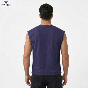 Custom Logo High Quality Casual Fashion 2026 New Design Men's Sleeveless Fitness Gym Tank <b>Top</b> Breathable Quick Dry Anti-Pilling - Product Image 6