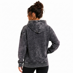 Sudaderas con Capucha de Algodón Premium con Lavado Ácido para Mujer, Marca Privada, Colección con Servicio OEM, Fabricación al por Mayor en Tallas OEM - Product Image 6