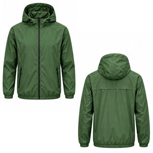 Windbreaker <b>Jacket</b> for <b>Men</b> <b>Lightweight</b> Outdoor Sports Water Resistant Full Zip Hooded Activewear Bulk Order Apparel Manufacturer - Product Image 4