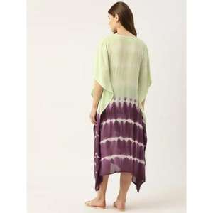 Caftán artesanal de lujo para mujer, caftán teñido a mano, vestido de algodón suave con cordón de contraste, estilo vintage para mujer - Product Image 6