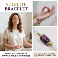 Bracelet minimaliste en perles de Sugilite violette d'Afrique du Sud avec des perles d'eau douce naturelles élégantes pour un équilibre intérieur