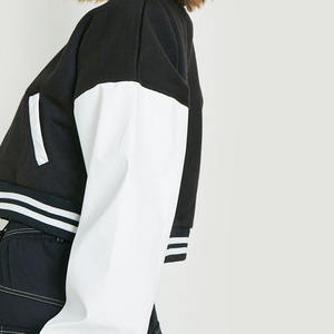 Chaqueta Varsity Corta para Mujer, Manga Larga, Informal, para Otoño/Primavera, Forrada de Felpa, Ecológica, Personalizable - Product Image 6