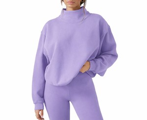 Sweat-shirt à col montant pour femme de haute qualité 350 g/m², multicolore, avec motif personnalisé, en mélange coton-polyester, molletonné, pour l'automne - Product Image 5