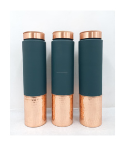 Stylish 1L Home Decor Copper <b>Water</b> <b>Bottle</b> High Quality Indian Handicraft Unique Design Durable Cap Eco-Friendly Applicable - Product Image 6