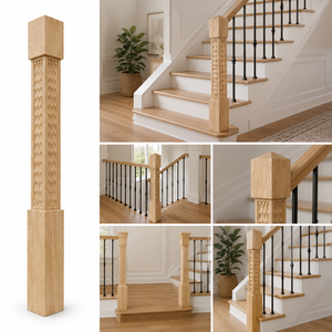 Postes de Escalera Modernos de Madera Maciza EFS, Columnas de Escalera Duraderas, Fácil Instalación, Seguras, 1 Año de Garantía - Product Image 5