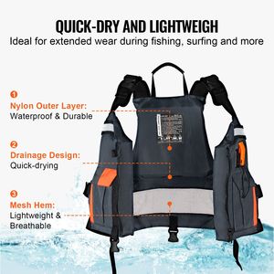 Giubbotto di Salvataggio con Galleggiabilità 85N per Sport Acquatici, Impermeabile in Nylon, Taglia XL, per Qualsiasi Attività in Acqua, Materiale in Schiuma EPE - Product Image 3