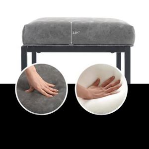 Tabouret de Bar Industriel Moderne Carré en Cuir Véritable avec Repose-Pieds Tabouret de Bar à Hauteur de Comptoir pour Restaurant, Pub, Comptoir de Cuisine - Product Image 6