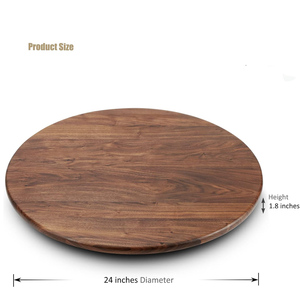 Vintage Wooden Round Lazy Susan Turntable Smooth <b>Rotating</b> for Kitchen Table Pantry <b>Storage</b> Organizer Tray for Spices Sauces Cans - Product Image 3