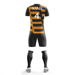 Nouvelle arrivée, uniforme d'équipe de club, couleur unie, vêtements de sport imprimés numériquement, ensembles d'uniformes de club de football, polyester/nylon léger - Product Image 3