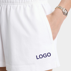 Pantalones Cortos Deportivos Vintage Personalizados para Mujer, con Bordado del Escudo, de Felpa de Algodón Premium de 450 GSM, Cintura Elástica, OEM - Product Image 5
