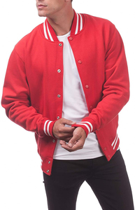 แจ็คเก็ตหนังแคนวาสคุณภาพสูงขายส่ง ระบายอากาศได้ดี สไตล์ Letterman สำหรับผู้ชาย แบบวินเทจ สตรีทแวร์ ฤดูหนาว แจ็คเก็ต Varsity แบบเรียบๆ ด้านหน้าเปล่า สามารถสั่งทำได้ - Product Image 3