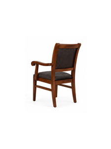 Sillón Clásico de Madera Maciza con Asiento Tapizado y Respaldo Curvo, Elegante Silla de Comedor para Muebles de Hotel y Restaurante - Product Image 6