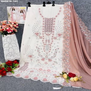 Traje Salwar y Dupatta de Georgette Sintético de Calidad de Exportación India, Especial para Eid, con Bordado de Lentejuelas y Trabajo Khatli, Proveedor de la India - Product Image 1
