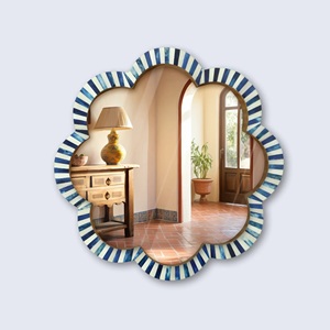Espejo de Pared Moderno y Ecológico Hecho a Mano con Marco de Hueso para Baño y Decoración del Hogar por AL MALIK CRAFT - Product Image 1