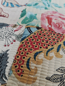 Set de table moderne personnalisable en coton matelassé imprimé léopard patchwork, fin, réversible, lavable en machine, multi-formes - Product Image 5