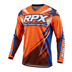 เสื้อเจอร์ซีย์มอเตอร์ครอสแบบขายส่ง พิมพ์ลายแบบรีเวอร์ซิเบิล ไซส์พลัส  แบบสั่งทำได้  แขนยาว  เสื้อเจอร์ซีย์มอเตอร์ไซค์แบบเปล่า - Product Image 3