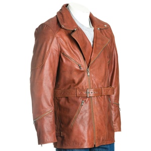 Chaqueta de Cuero con Forro de Borrego para Hombre, Nueva Colección de Invierno, Manga Larga, Fabricada en Fábrica, Ligera - Product Image 1