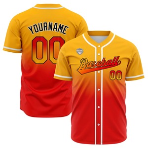 Maillot de baseball personnalisé en gros pour équipe, uniforme d'équipe par sublimation, entièrement boutonné, nom et numéro personnalisés, 100 % polyester, séchage rapide - Product Image 1